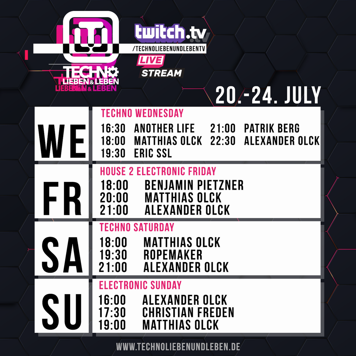 [22.07.2022] Techno Lieben &amp; Leben Livestream @ Twitch