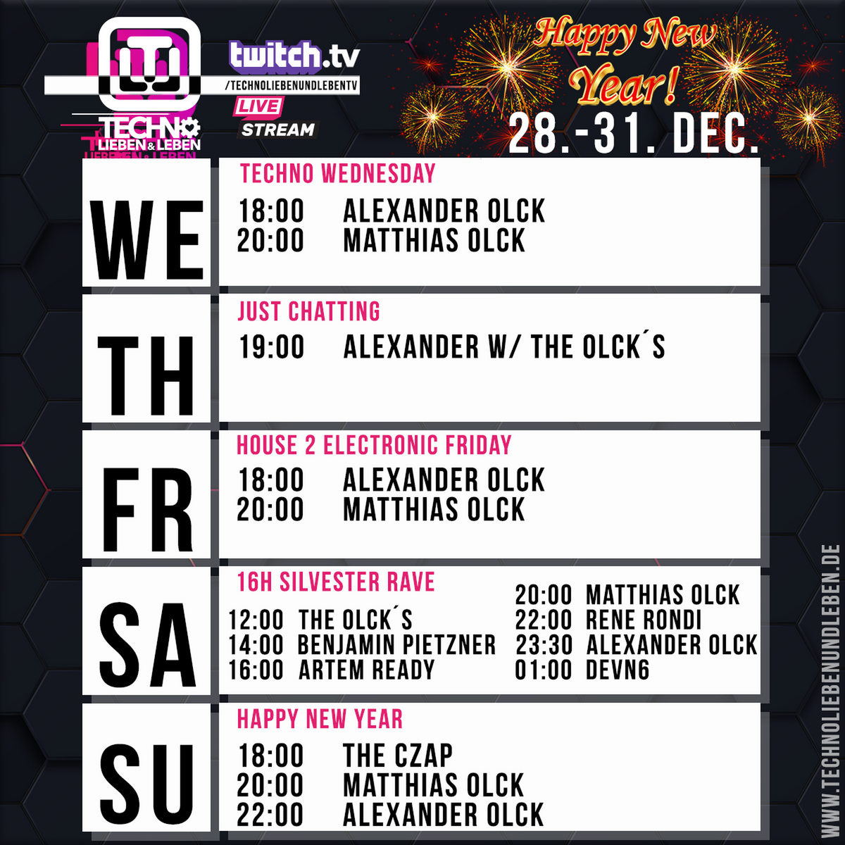 [31.12.2022] Techno Lieben &amp; Leben Livestream @ Twitch